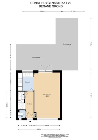 Floorplan - Const Huygensstraat 29, 6181 BH Elsloo